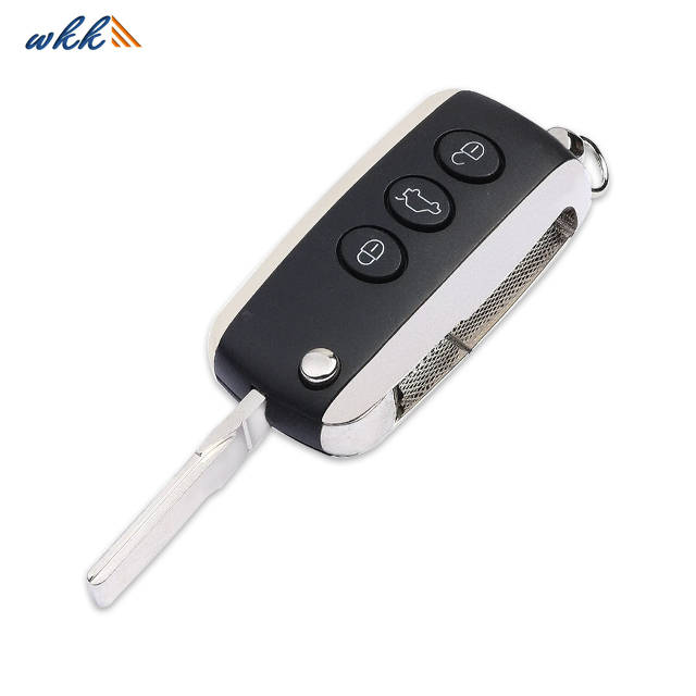 Clé télécommande rabattable 3 + 1 boutons KR55WK45032 pour Bentley Continental 2005-2016